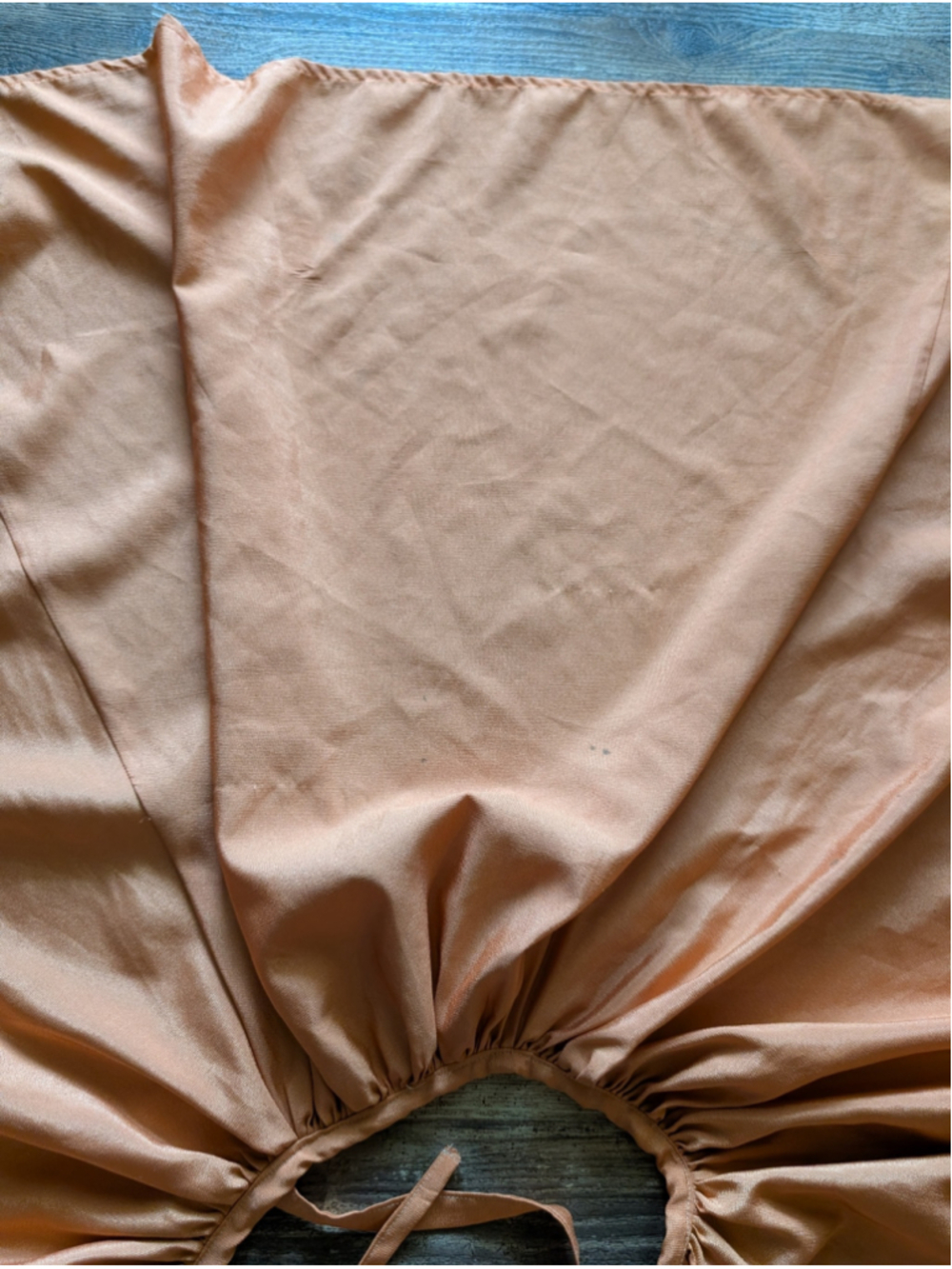 Women's Tea length Orange Circle Rehearsal / Costume Skirt with Adjustable Ties - Picture 9 of 14